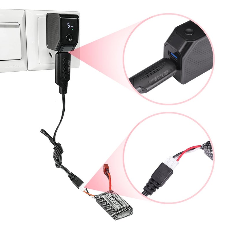 HAIBOXING RC Car 1/18TH 1/12TH Scale Spare Parts Charger Apply to 18858 &18859 &2995 & 18859A (18859E-E001) - Image 2